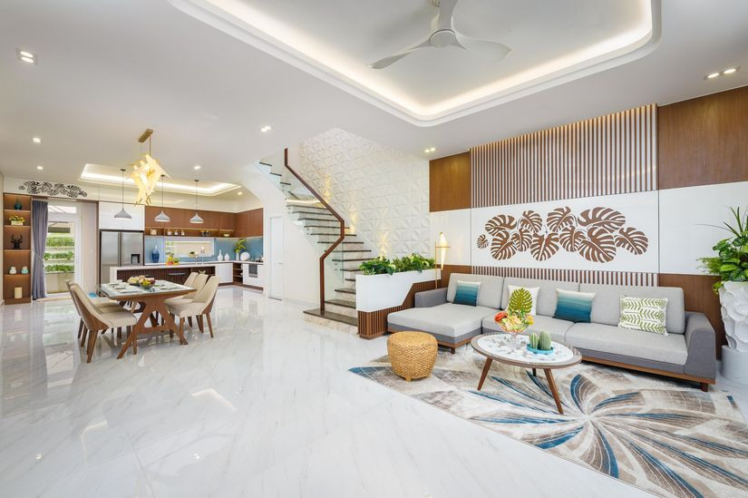 Thiết kế không gian phòng khách hiện đại tại Khu dân cư Thạnh Mỹ Lợi