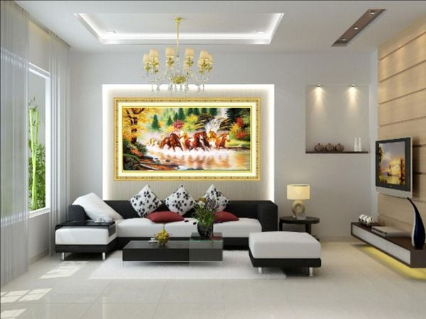 Thiết kế nội thất phòng khách hiện đại tại Căn hộ Thanh Nhựt