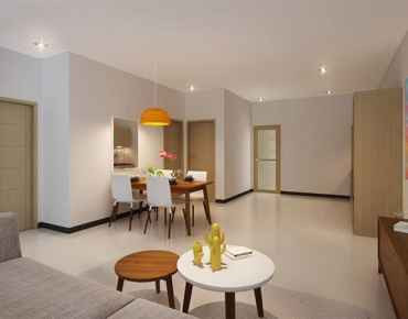 Thiết kế nội thất phòng khách mẫu của căn hộ chung cư Sky 9