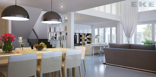 Thiết kế nội thất phòng khách sang trọng tại biệt thự Mỹ Phú 2