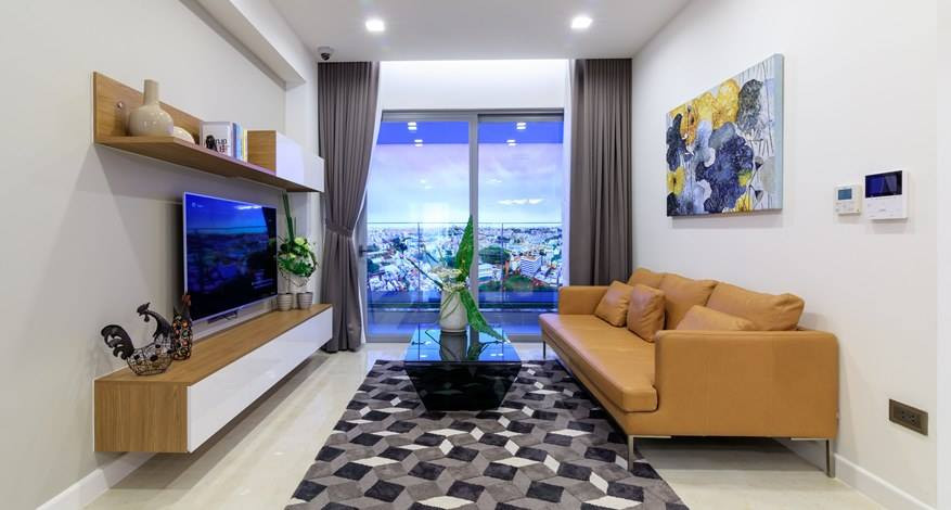 Thiết kế phòng khách hiện đại trong căn hộ The View Riviera Point