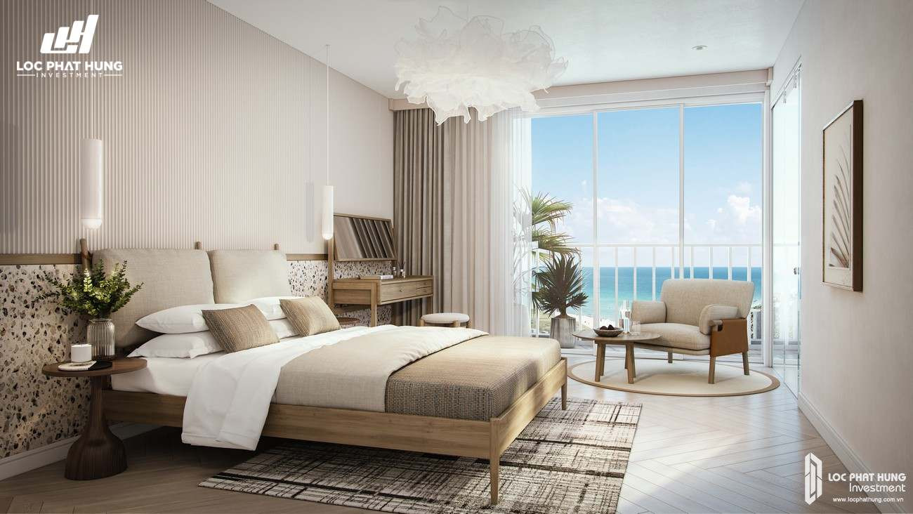 Thiết kế phòng ngủ hiện đại tại Hồ Tràm Complex