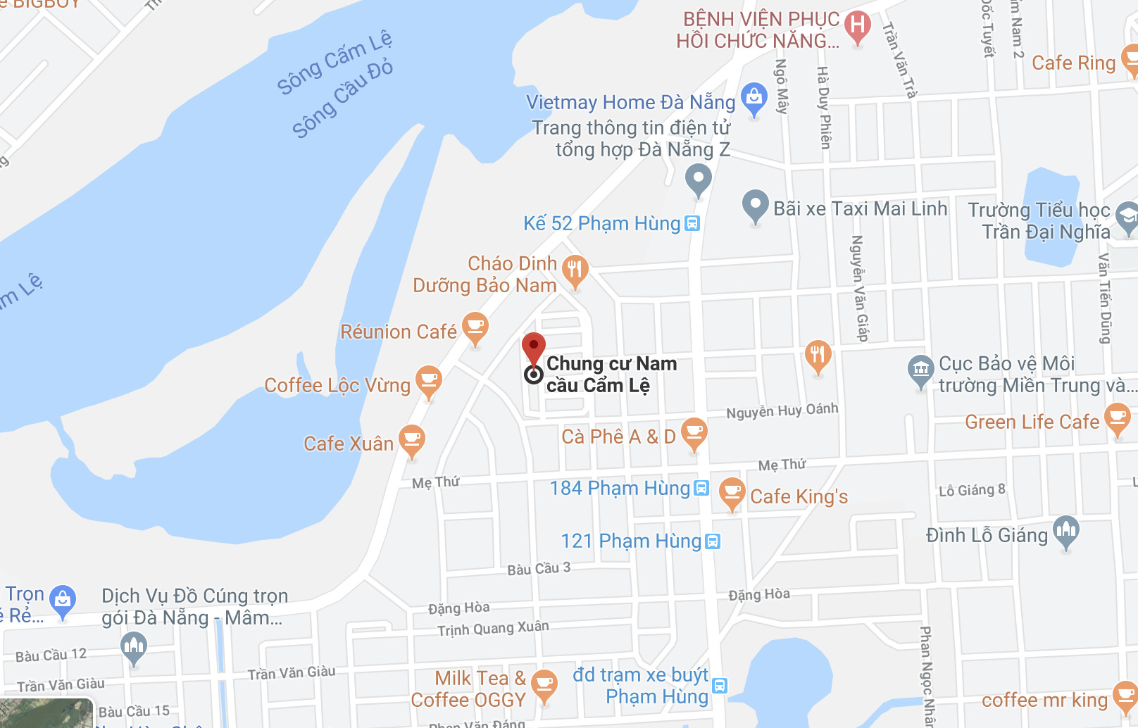 tiện ích ngoại khu quanh Nam Cầu Cẩm Lệ