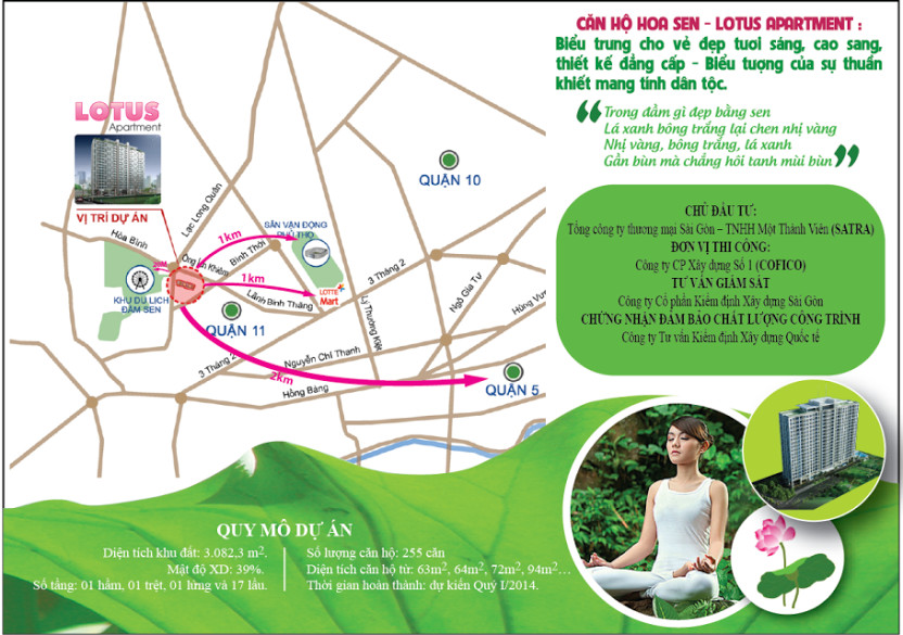 Toàn cảnh dự án Căn hộ Hoa Sen Lotus Apartment từ trên cao, thể hiện kiến trúc hiện đại và quy mô.