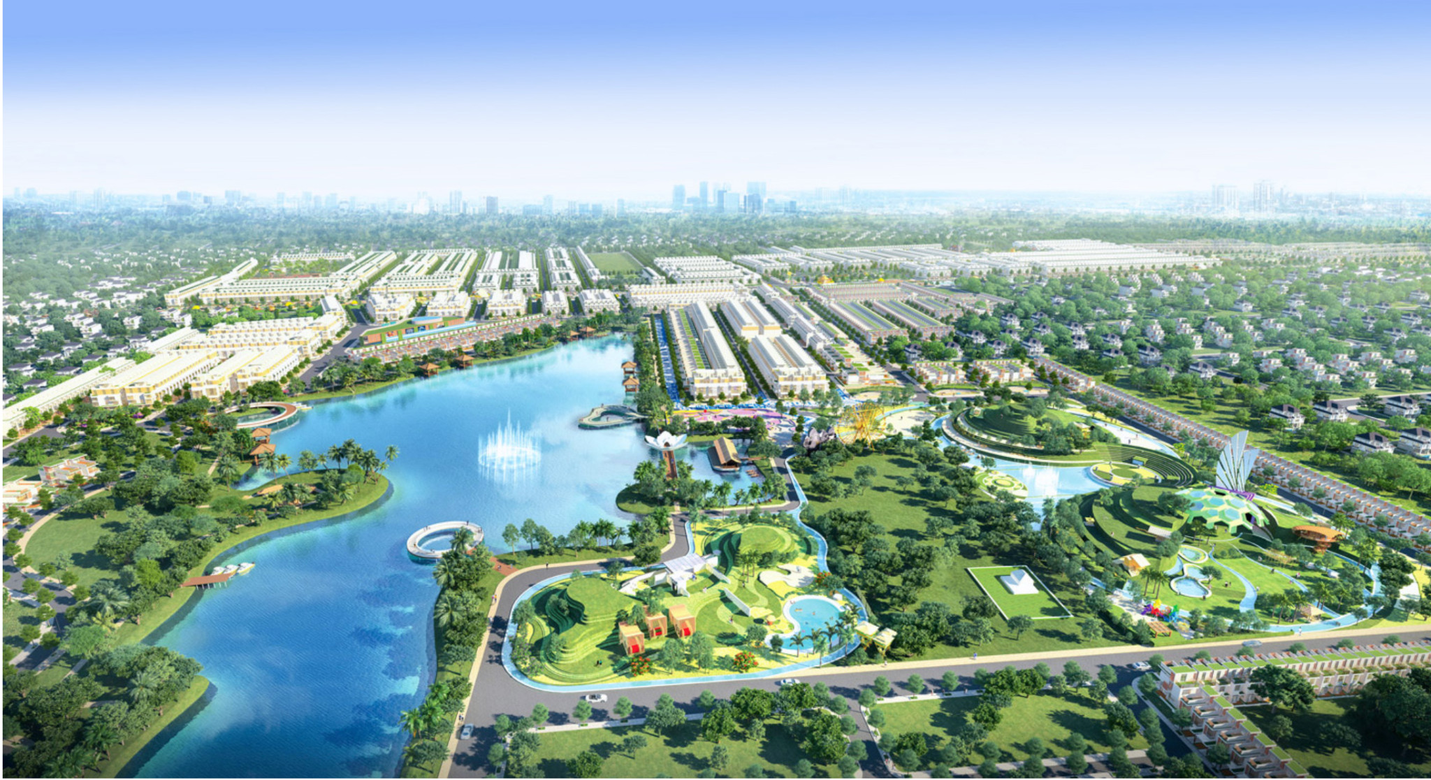 Toàn cảnh dự án Khu đô thị Nam Phong Eco Town từ trên cao