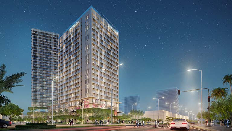 Toàn cảnh Khách sạn Anya Premier Hotel Quy Nhơn nhìn từ trên cao