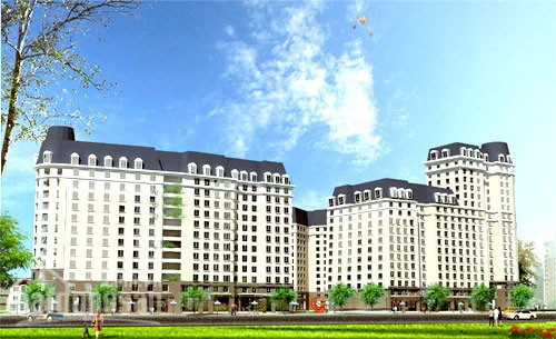 Toàn cảnh một góc Khu đô thị Cổ Nhuế sầm uất nhìn từ trên cao