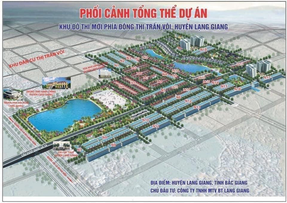 Tổng quan dự án khu đô thị phía Đông thị trấn Vôi Lạng Giang, Bắc Giang