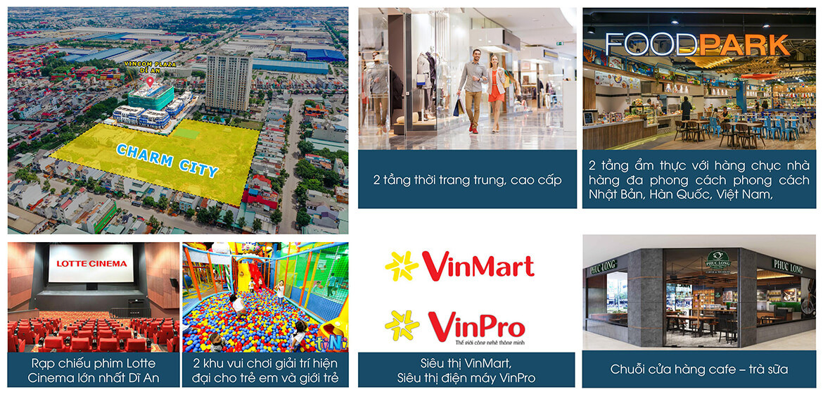 Tuyến phố thương mại sầm uất tại khu căn hộ Charm City