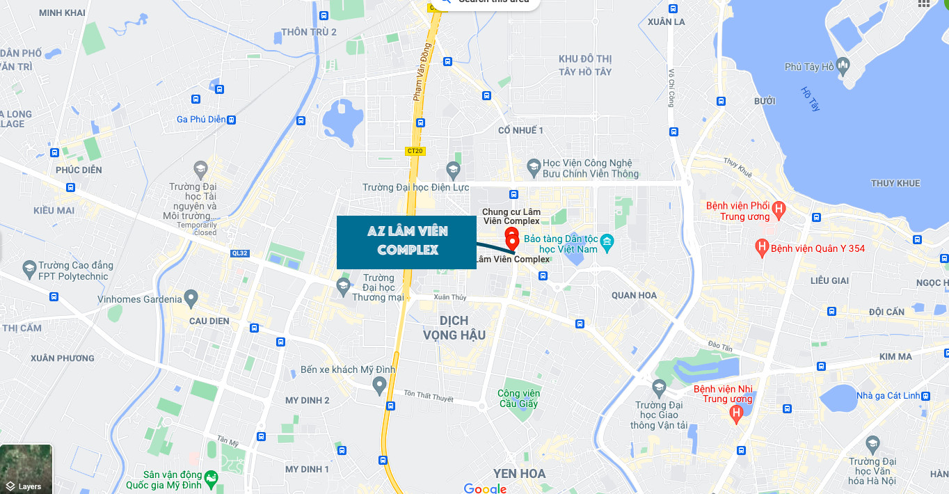 Vị trí chiến lược của AZ Lâm Viên Complex