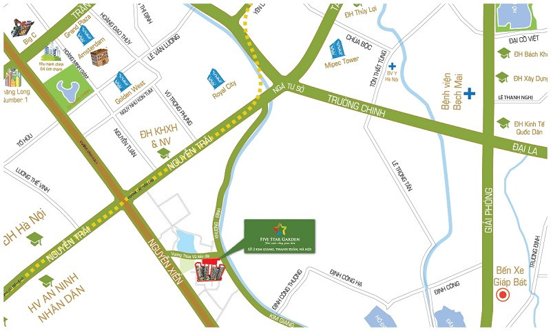Vị trí chiến lược của Chung cư Five Star Garden