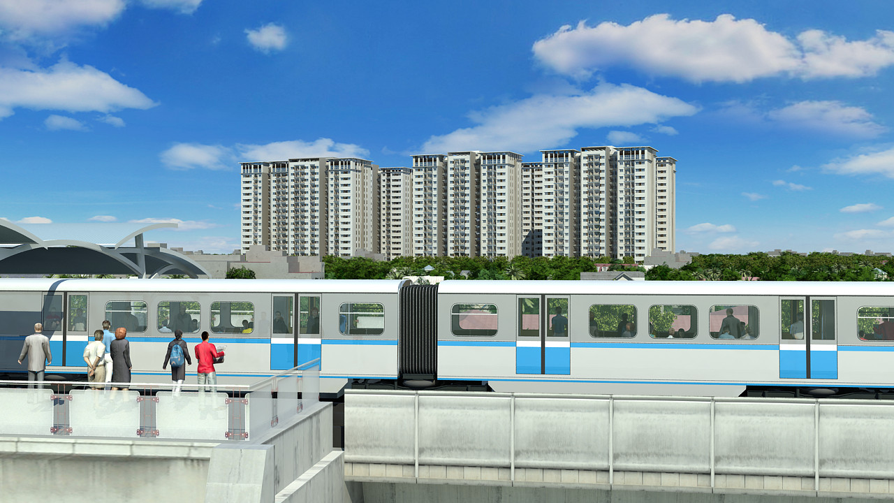 Vị trí chiến lược của chung cư The Vesta gần tuyến đường sắt trên cao