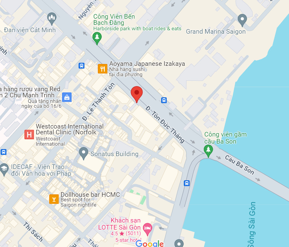 Vị trí chiến lược của dự án Ascott Waterfront Saigon tại trung tâm Quận 1