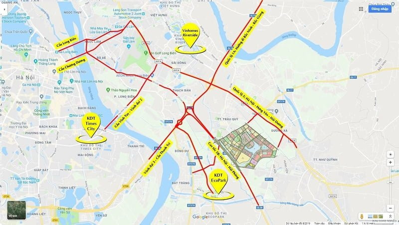 Vị trí chiến lược của dự án Hanhomes Blue Star