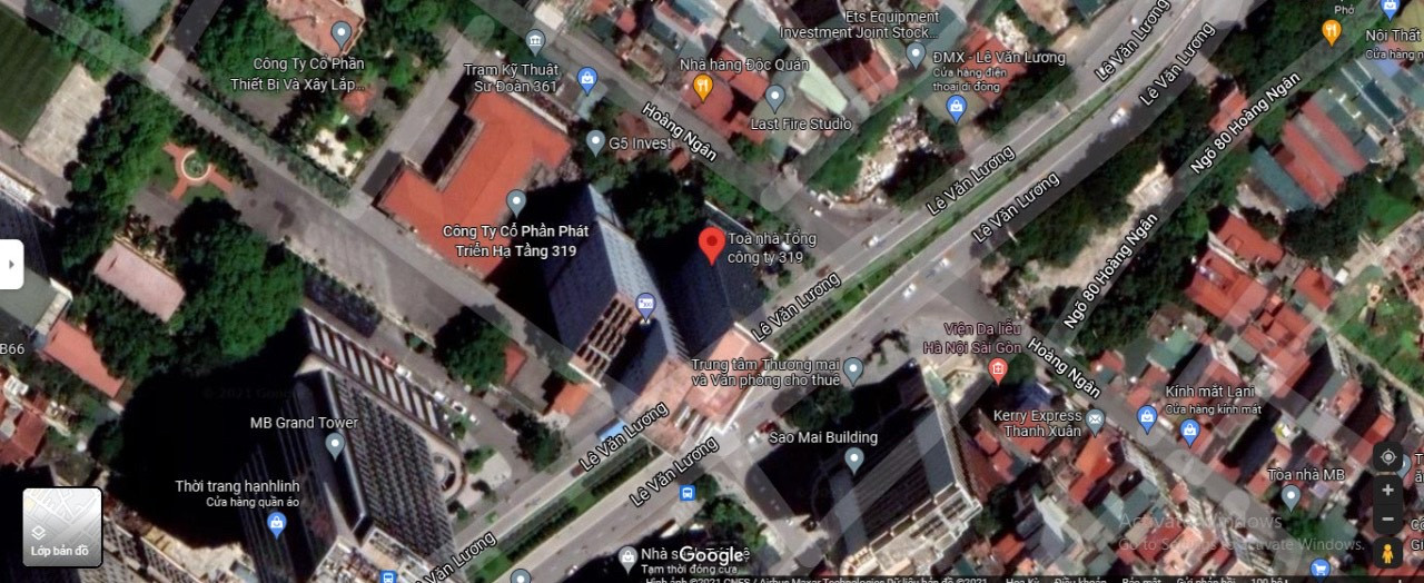 Vị trí chiến lược của Tòa nhà văn phòng 319 Bộ Quốc Phòng trên bản đồ