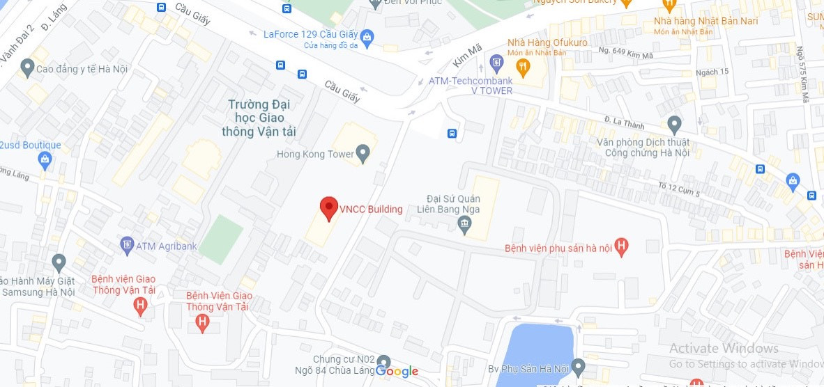 Vị trí chiến lược của VNCC Building Đống Đa