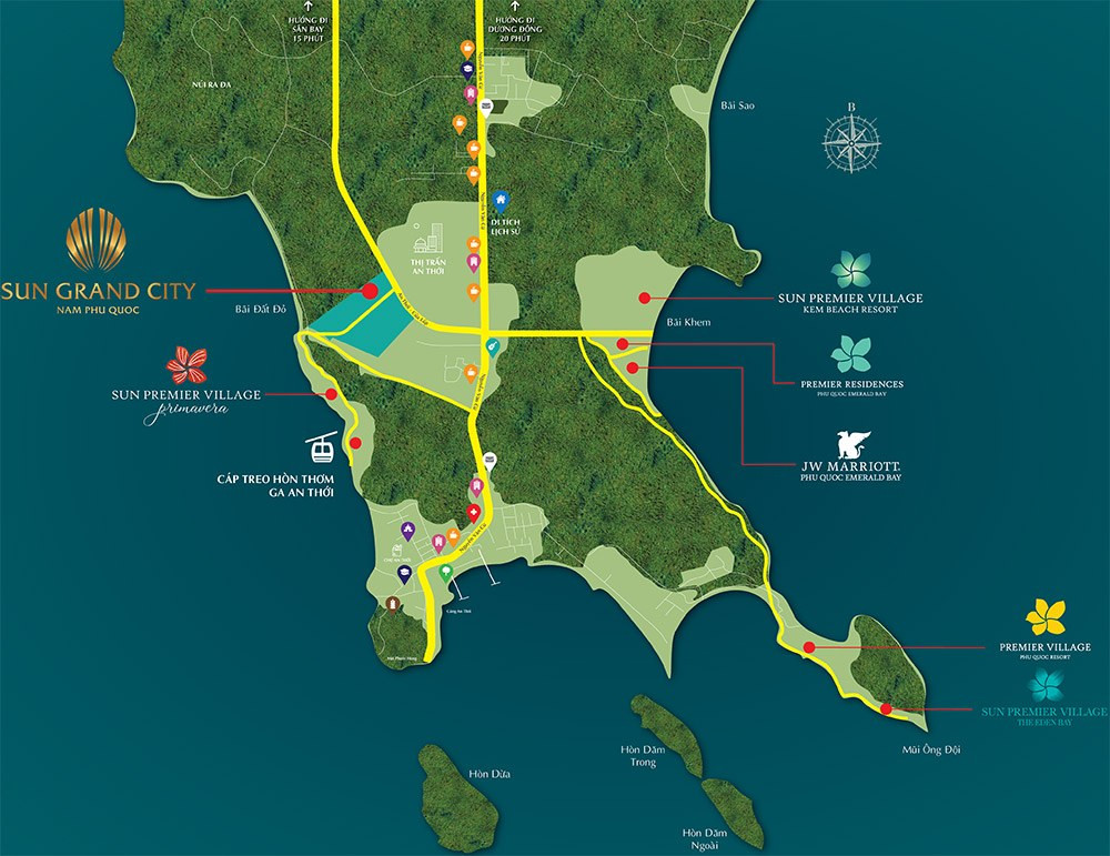 Vị trí chiến lược Sun Grand City New An Thới
