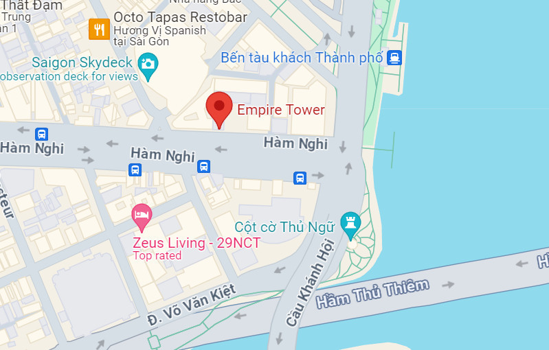 Vị trí trung tâm của dự án Empire Tower trên bản đồ TP. Hồ Chí Minh
