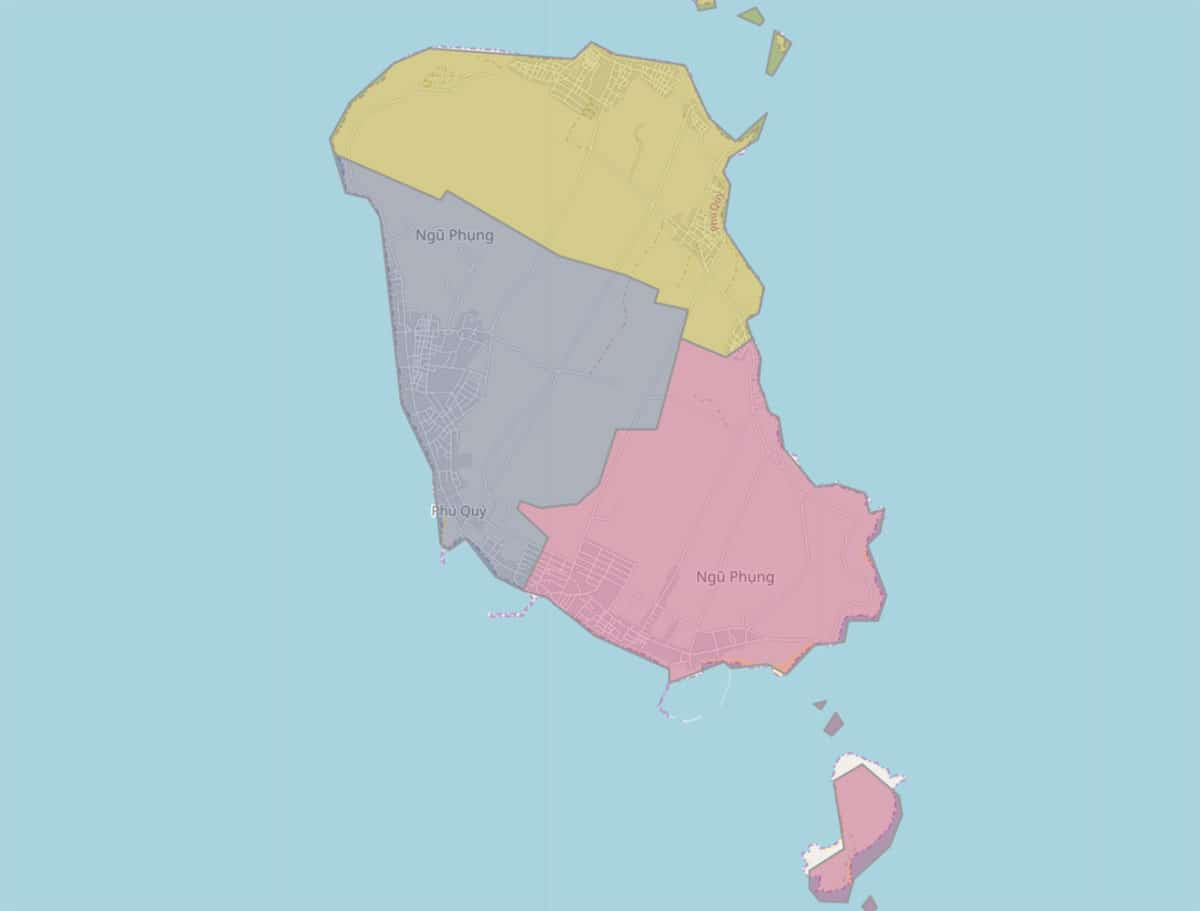 Bản đồ hành chính huyện đảo Phú Quý