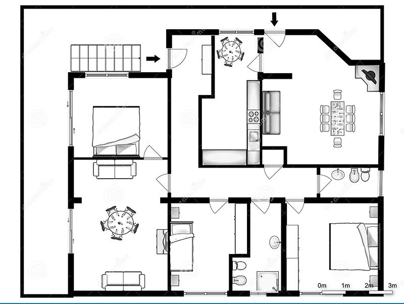 Bản đồ sàn 2D và 3D được tạo bằng phần mềm thiết kế nhà Floorplanner