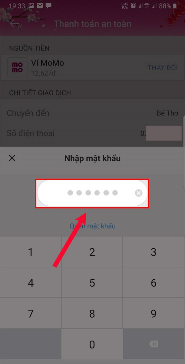 cách đổi số điện thoại momo