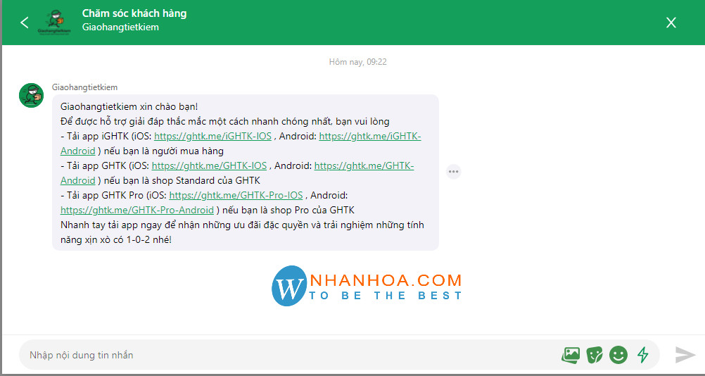 Cách kiểm tra đơn hàng GHTK qua tin nhắn hoặc chat trực tuyến
