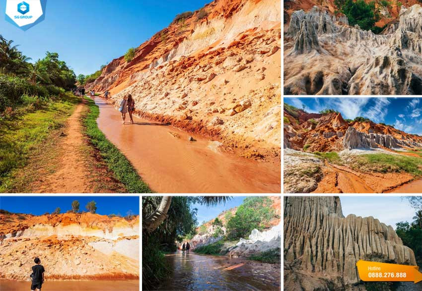 Du khách trải nghiệm Suối Tiên Mũi Né, một điểm đến hấp dẫn trên lộ trình Nha Trang Phan Thiết.