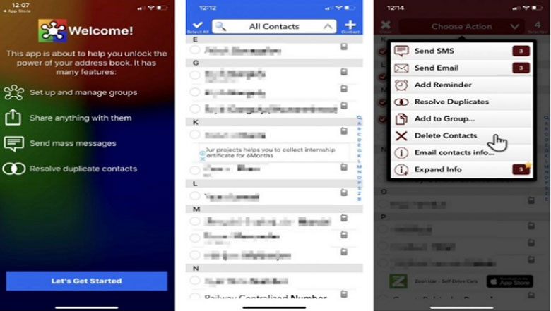 Giao diện ứng dụng Groups trên iPhone