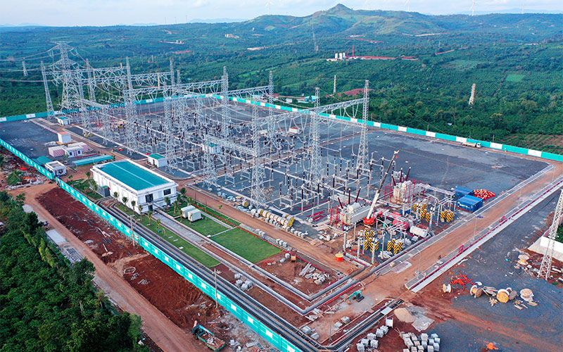 Hình ảnh trạm biến áp lớn nhất huyện Di Linh, biểu tượng của sự phát triển hạ tầng