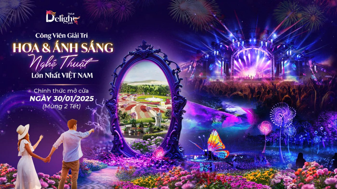 Thế giới ánh sáng tại công viên ở Đà Lạt - Delight Park