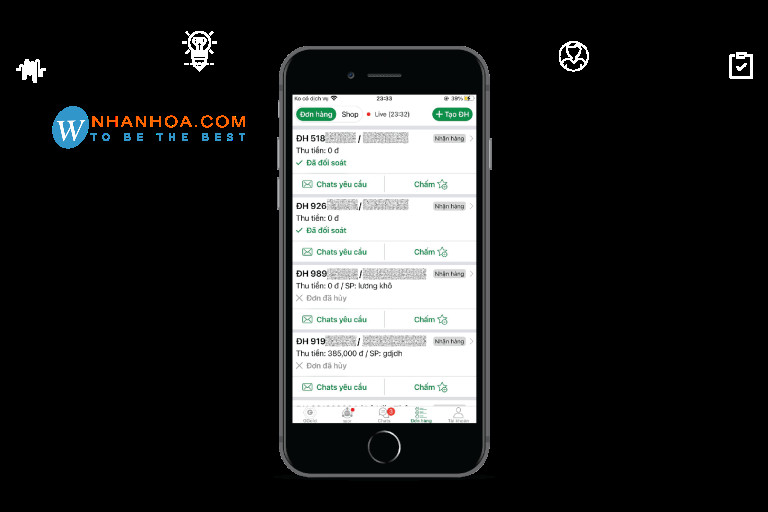 Theo dõi trạng thái đơn hàng GHTK trên ứng dụng iGHTK