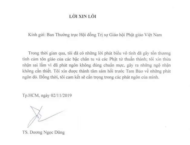 Duong Ngoc Dung Xin Loi