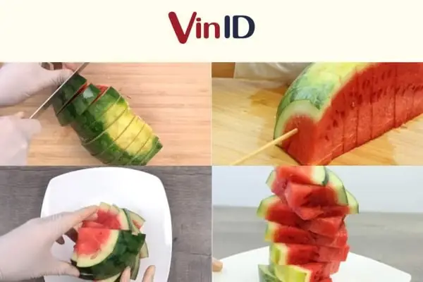 Tạo Hình Lốc Xoáy Cho Đĩa Dưa Hấu