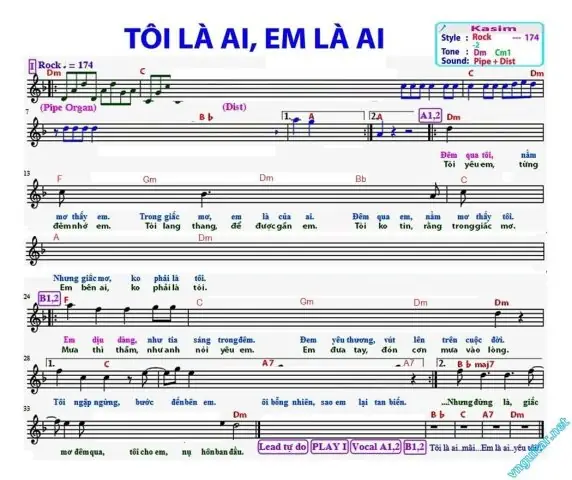 Hợp Âm Tôi Là Ai Trong Em Chuẩn & Dễ Chơi Nhất