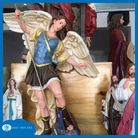Tượng Tổng Lãnh Thiên Thần Micae Cao 60 Cm Để Ban Công