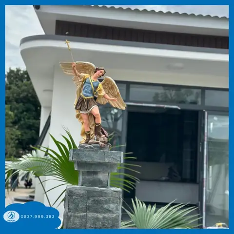 Thiên Thần Micae Tượng 50 Cm Đặt Sân Vườn Hoặc Trang Trí Trụ Cổng