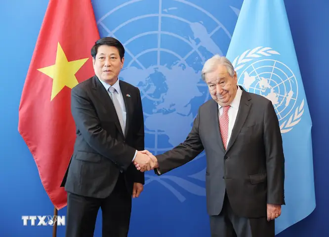 (chinhphu.vn) - Tổng Thư Ký Liên Hợp Quốc Antonio Guterres Nhấn Mạnh Tình Cảm Và Sự Ủng Hộ Đặc Biệt Đối Với Việt Nam - Nước Mà Ông Gọi Là Đối Tác Tuyệt Vời Và Là Trụ Cột Của Thế Giới Đa Cực. (chinhphu.vn) - Tổng Thư Ký Liên Hợp Quốc Antonio Guterres Nhấn Mạnh Tình Cảm Và Sự Ủng Hộ Đặc Biệt Đối Với Việt Nam - Nước Mà Ông Gọi Là Đối Tác Tuyệt Vời Và Là Trụ Cột Của Thế Giới Đa Cực.