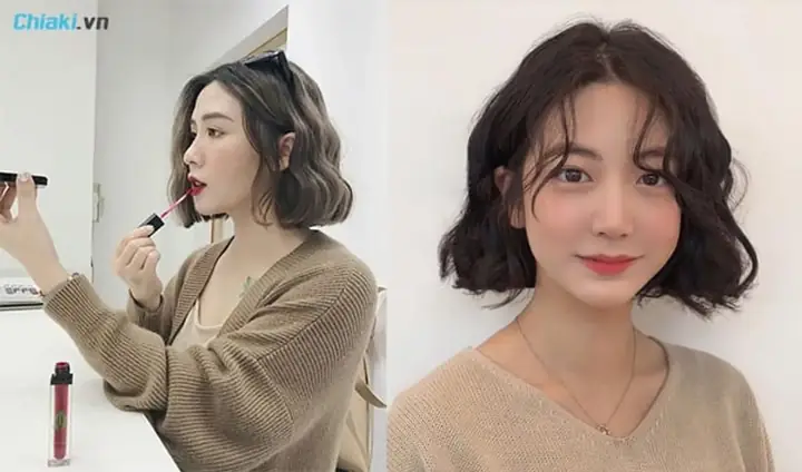 Tóc Nữ Ngắn Uốn Sóng Nước Lọn To Tóc Nữ Ngắn Uốn Sóng Nước Lọn To