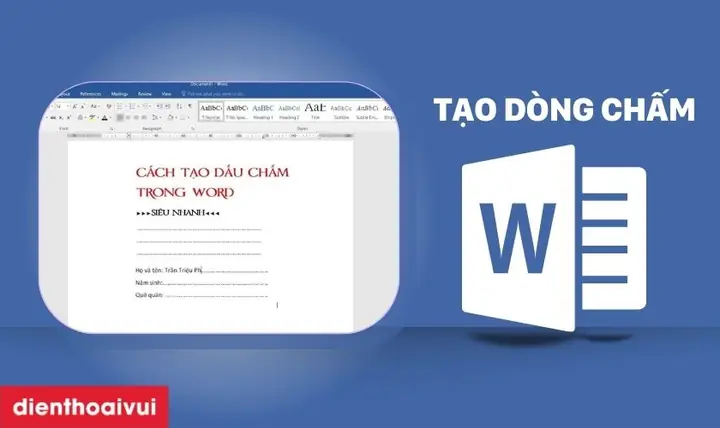 Cách Tạo Dấu Chấm Trong Word Bằng Tab Trong 3s Mới 2025