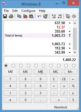 Award-winning Judy's Tenkey Accounting Calculator For Windows