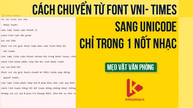 Cách Chuyển Từ Font Vni- Times Sang Unicode Chỉ ...