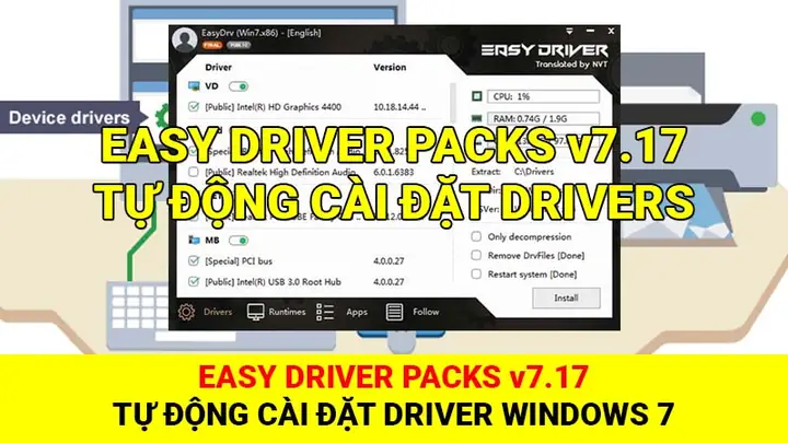 Easy Driverpacks V7.17– Phần Mềm Tự Động Cài Đặt Driver Windows ...