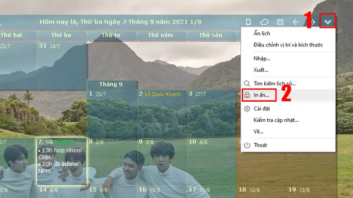 - Có In Lịch Từ Desktop Calendar Được Không?