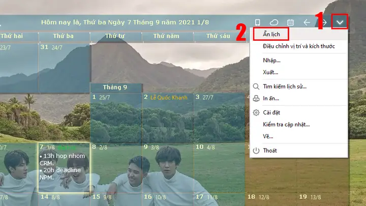 - Làm Thế Nào Để Ẩn Lịch Khỏi Màn Hình Desktop?
