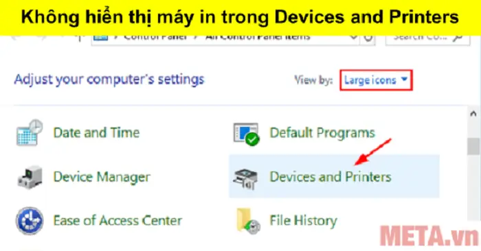 Cách Sửa Lỗi Không Hiển Thị Máy In Trong Devices And Printers