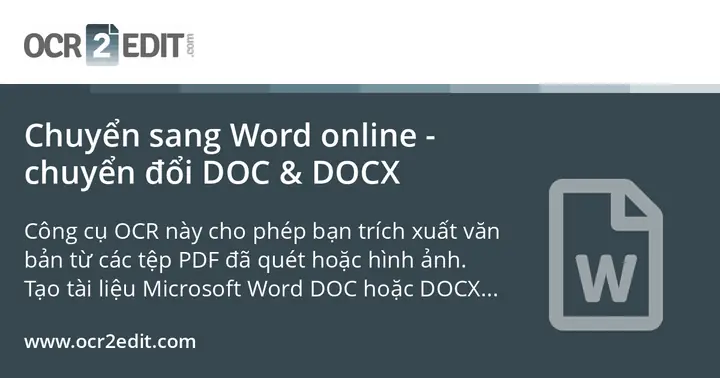 Chuyển Sang Word Online - Chuyển Đổi Doc & Docx