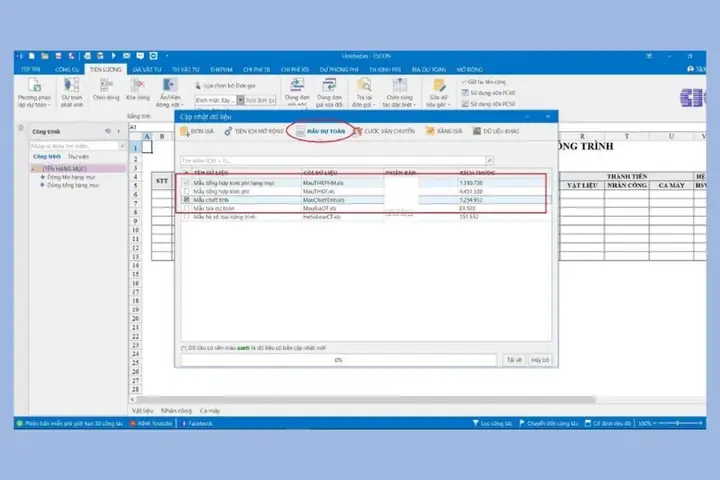 App Dự Toán Escon
