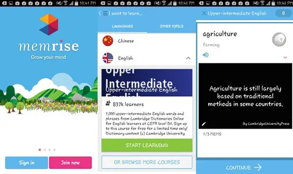 Phần Mềm Học Từ Vựng Tiếng Anh Offline: Memrise