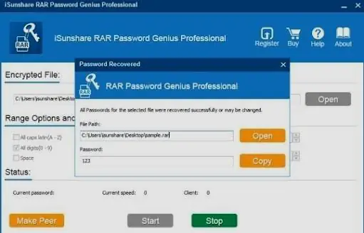 Phần Mềm Phá Mật Khẩu Winrar Nhanh Nhất: Isunshare Rar Password Genius