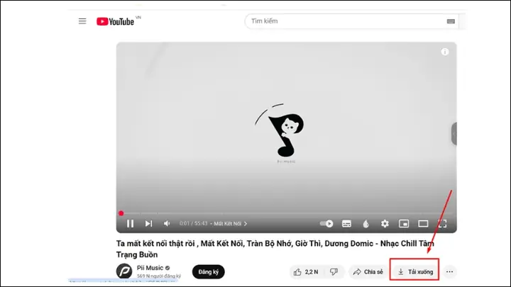 Dùng Nút Tải Xuống Có Sẵn Trên Youtube